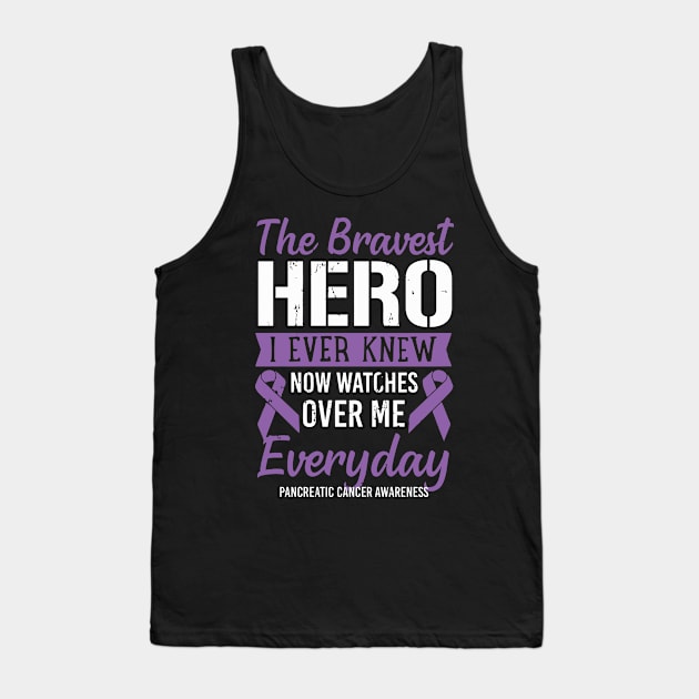 The Bravest Hero Pancreatic Cancer Awareness Tank Top by tanambos